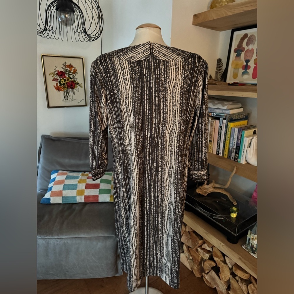 Vintage/handmade Black and White Striped Dress - Picture 4 of 6